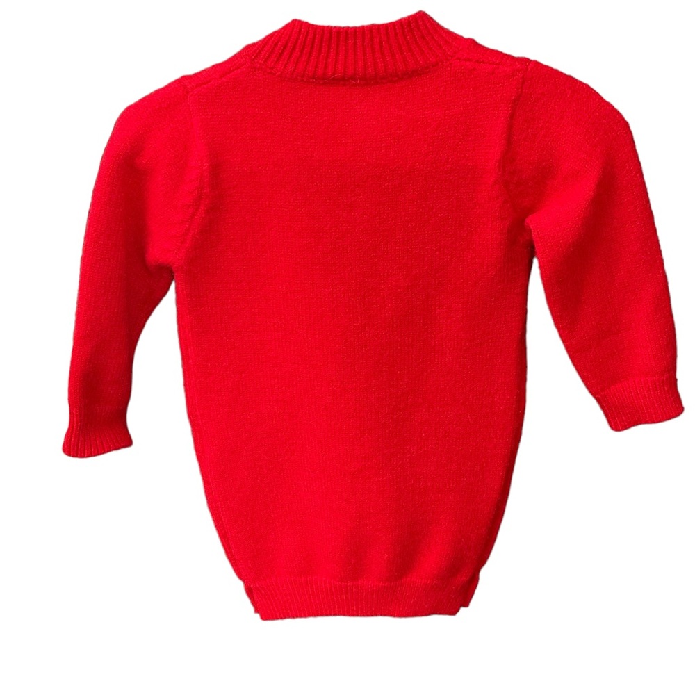 Toddler Girl Red Sweater Dress EUC Lunar New Year Chinese New Year - Picture 4 of 8